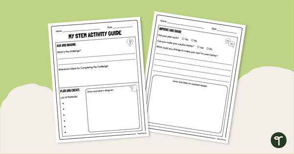 Go to STEM Activity Graphic Organizer - Lower Grades teaching resource