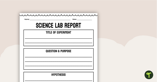 Go to Science Lab Report Template teaching resource