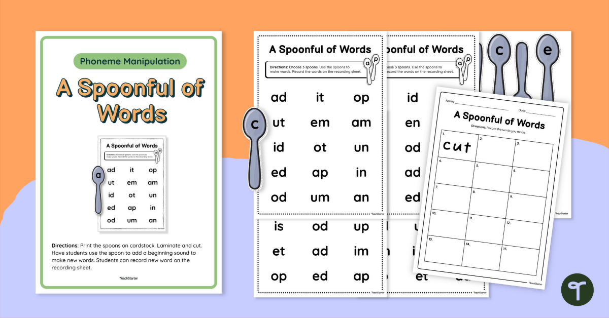 Manipulating Phonemes Activity teaching resource