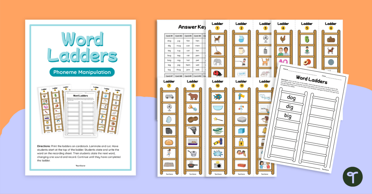 Sound Manipulation Word Ladder Activity teaching resource