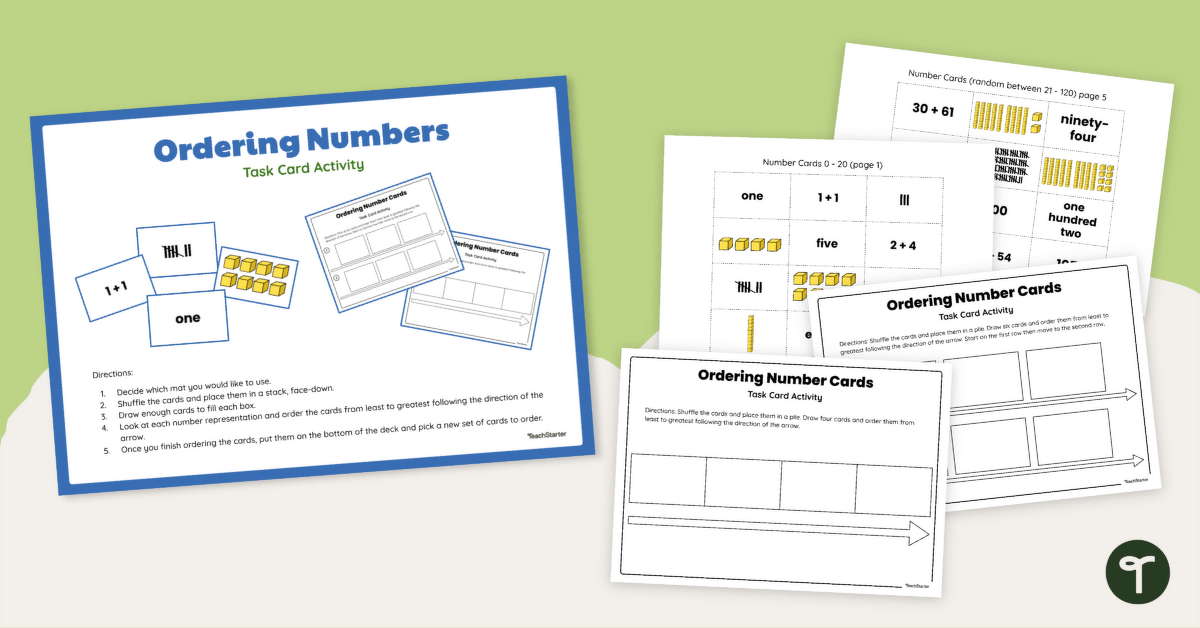 Early Learning Maths Activity (Ordering Numbers) teaching resource