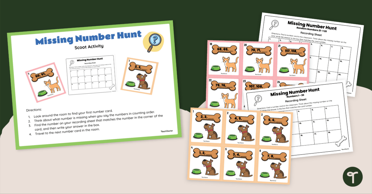 Missing Number Activity (Ordering Numbers) teaching resource