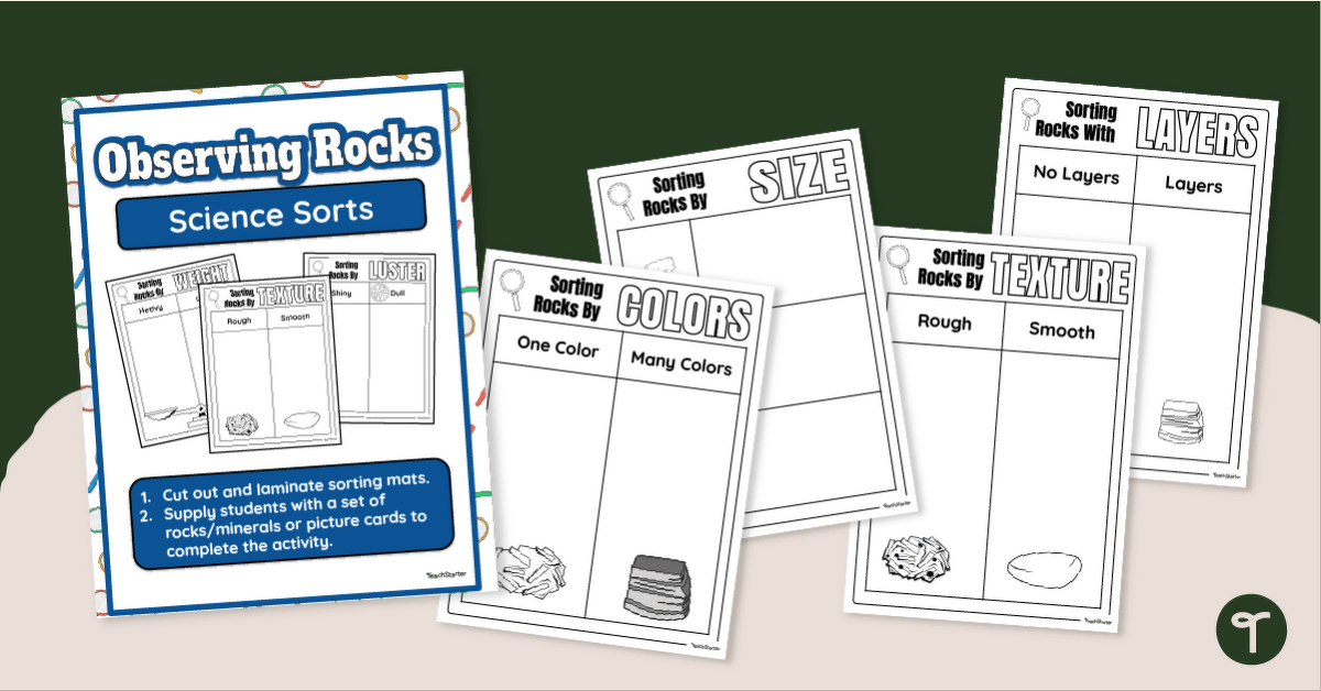 Sorting Rocks By Properties - Science Sorting Mats teaching resource