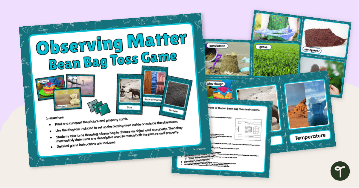 Properties of Matter Game - Bean Bag Toss teaching resource