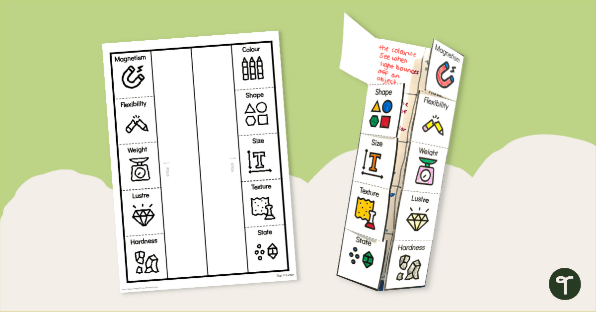 Physical Properties of Matter Vocabulary Foldable teaching resource