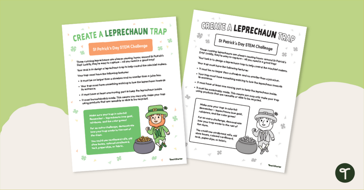 Leprechaun Trap STEM Activity teaching resource