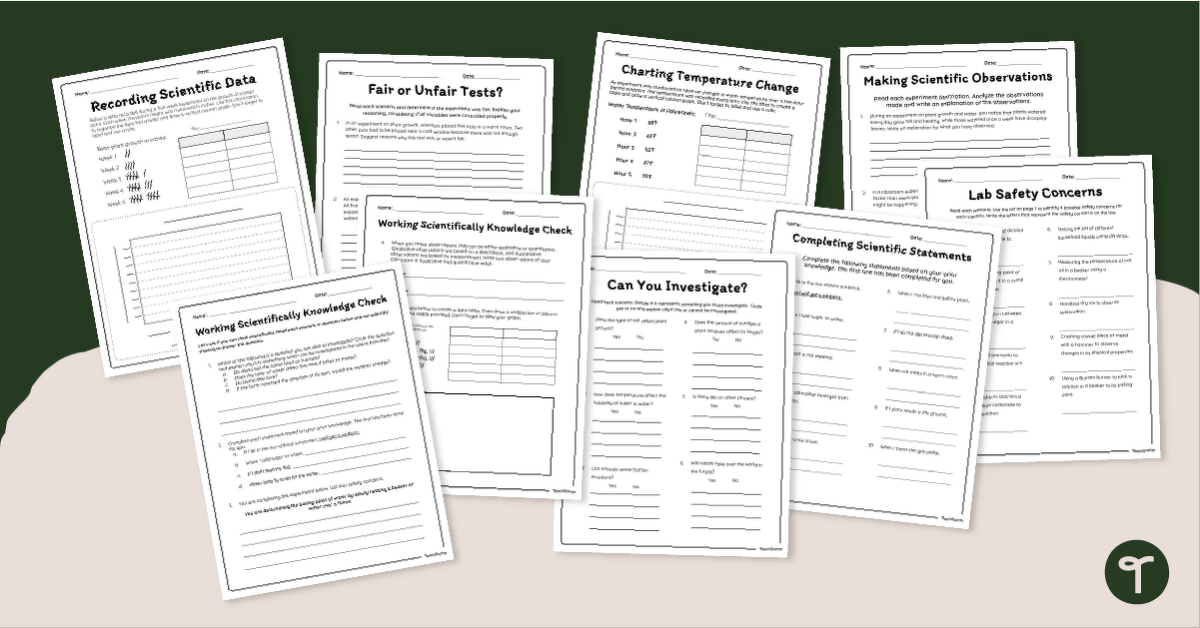 Process Skills for Science Worksheet Pack teaching resource