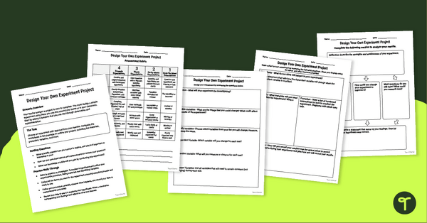 Go to Design An Experiment Worksheet & Project Guide teaching resource