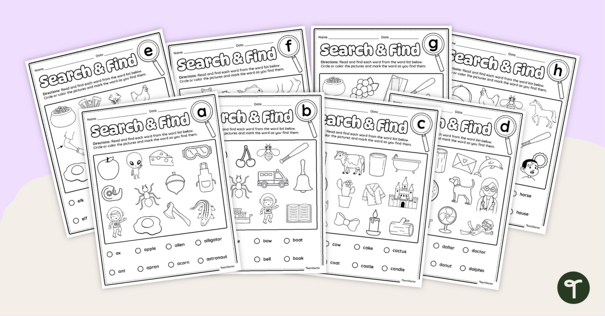 Kindergarten Letter Sounds Worksheets teaching resource