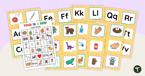 Go to Letter Sounds Games - Four in a Row teaching resource