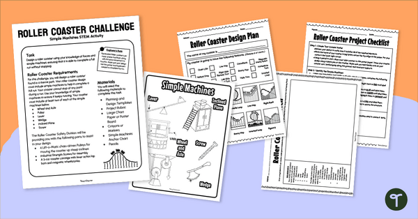 Go to Simple Machines Roller Coaster Challenge - STEM Project teaching resource