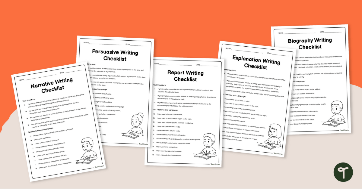 Editing and Revising Checklist Pack teaching resource