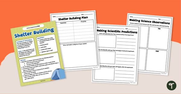 Go to Shelter Building STEM Challenge (1-2) teaching resource