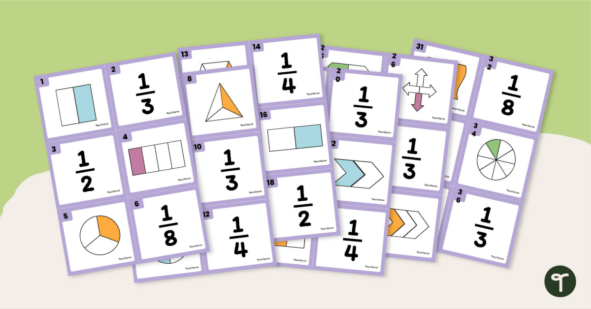 Unit Fraction Match Task Cards teaching resource