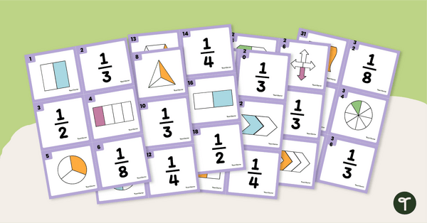 Go to Unit Fraction Match Task Cards teaching resource