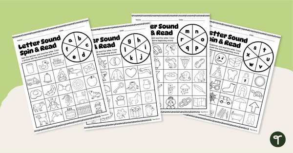 Go to Beginning Sounds Phonics Worksheets for Kindergarten teaching resource