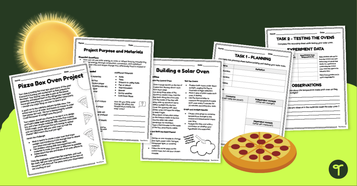 Build a Pizza Box Oven - Solar Energy STEM Project teaching resource