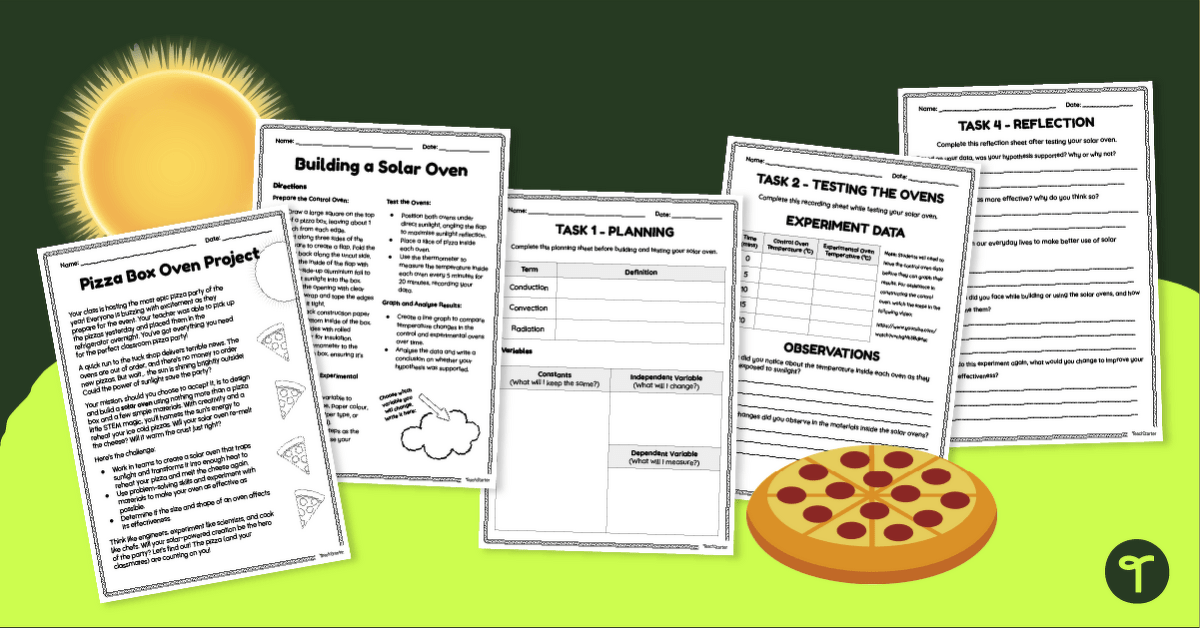 Build a Pizza Box Pizza Oven - Solar Energy STEM Project teaching resource