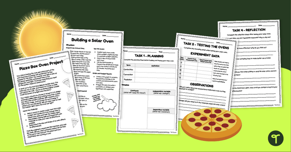 Go to Build a Pizza Box Pizza Oven - Solar Energy STEM Project teaching resource