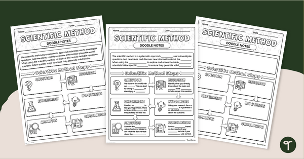 Go to Differentiated Scientific Method Doodle Notes Templates teaching resource