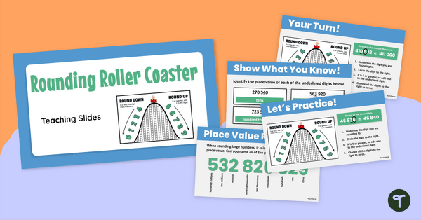 Go to Rounding Numbers PPT — Rounding Roller Coaster Method teaching resource