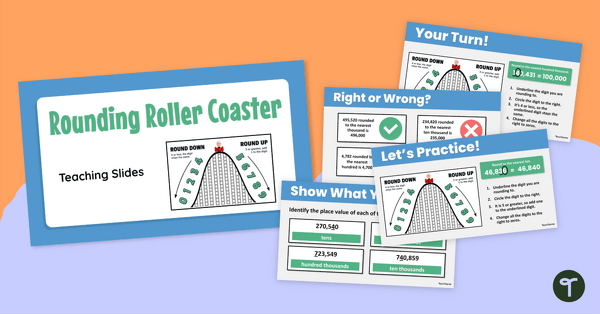 Go to Rounding Numbers PPT — Rounding Roller Coaster Method teaching resource