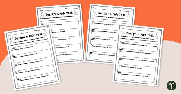 Go to Fair Testing in Science - Differentiated Experimental Design Worksheets teaching resource