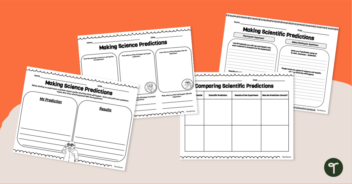 Making a Prediction in Science Worksheets (Differentiated) teaching resource