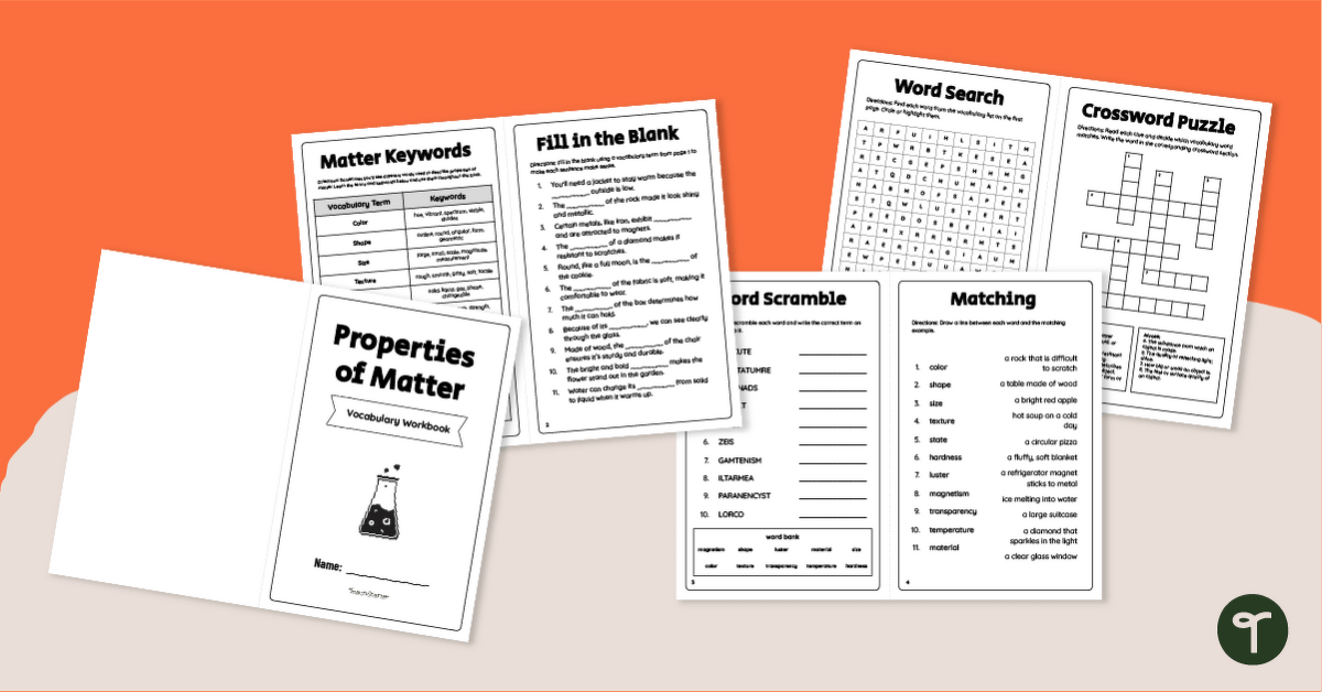 Properties of Matter Activity Book (3-5) teaching resource