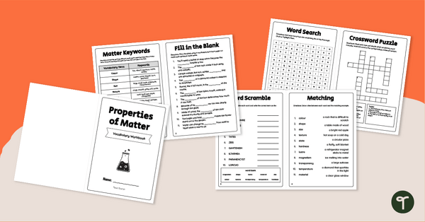 Go to Properties of Matter Activity Book teaching resource