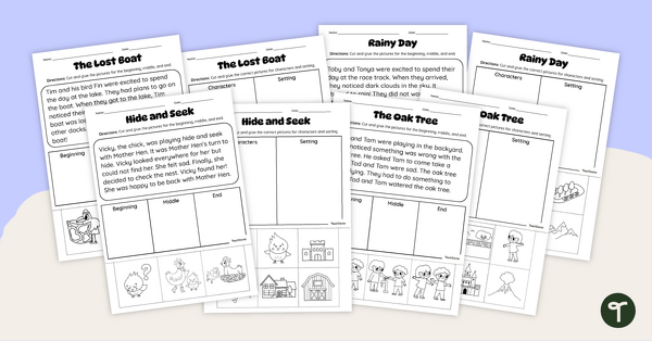 Go to Beginning, Middle End Worksheets teaching resource