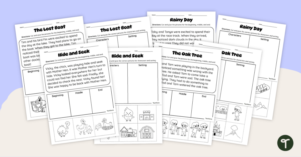 Beginning, Middle End Worksheets teaching resource