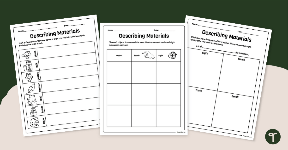 Describing Matter Properties Worksheet Pack (1-2) teaching resource