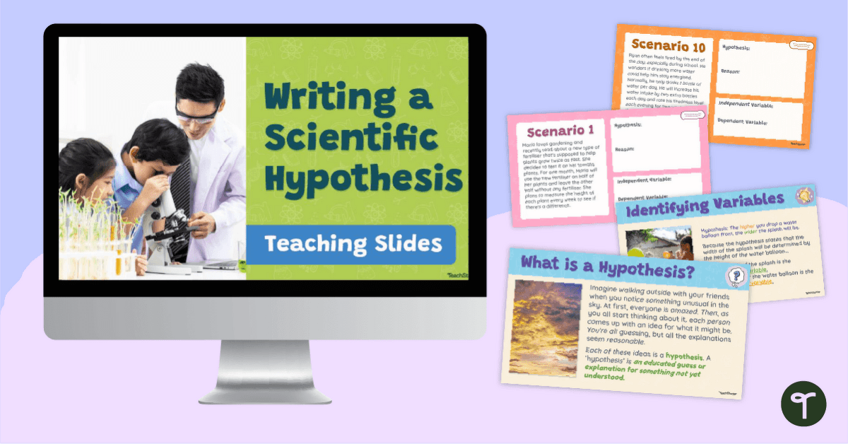 Writing a Scientific Hypothesis - Lesson Slides teaching resource