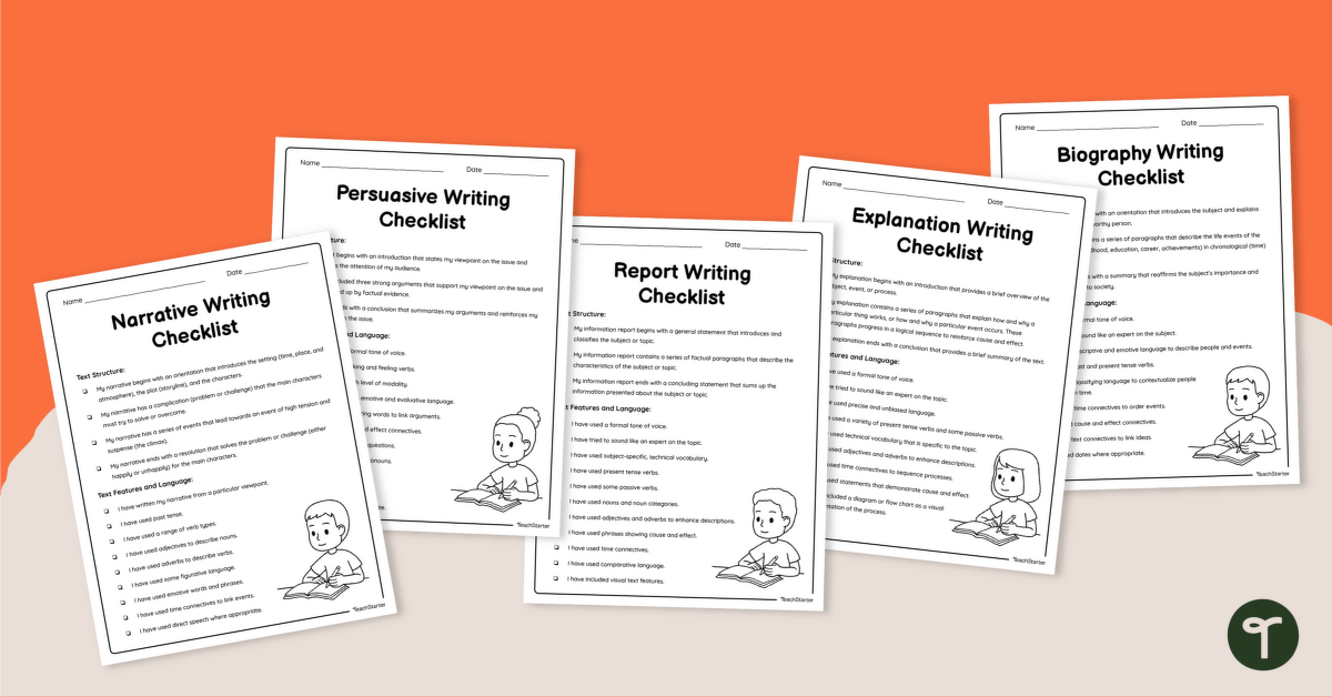 Revising and Editing Checklist Pack teaching resource