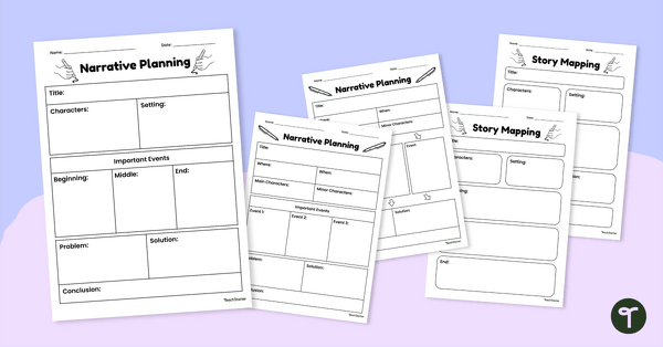 Go to Narrative Writing Planning Template Pack teaching resource