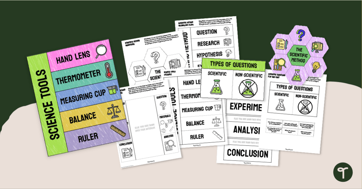 Foldable Scientific Method Graphic Organizer Pack teaching resource