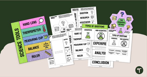 Go to Foldable Scientific Method Graphic Organizer Pack teaching resource