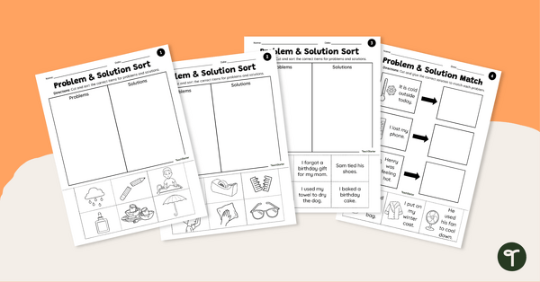 Image of Problem and Solution Worksheets