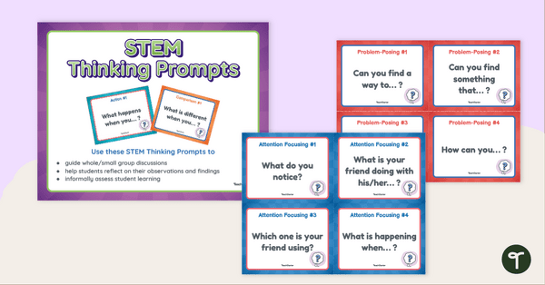 Go to STEM Thinking Prompts - Higher Order Thinking Skills Questions teaching resource