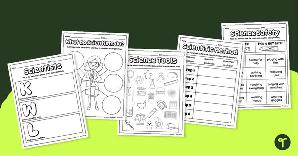 Go to Scientists and What They Do Worksheet Pack teaching resource