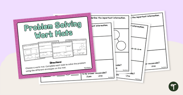 Go to Maths Problem Solving Strategy Mats teaching resource