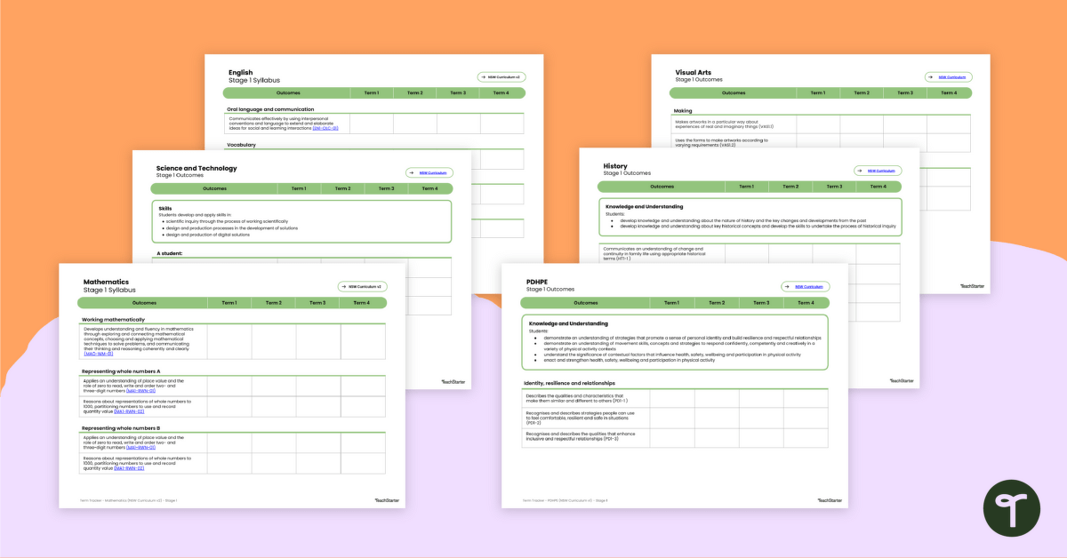 Stage 1 Syllabus NSW – Term Trackers teaching resource