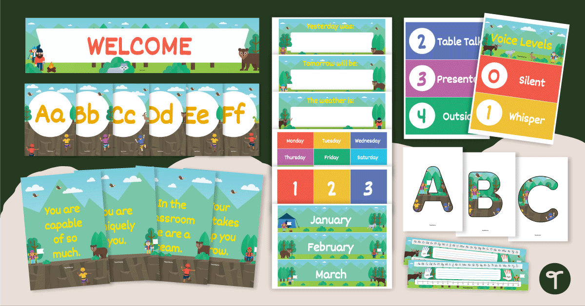 Adventure Classroom Theme Decor Bundle teaching resource