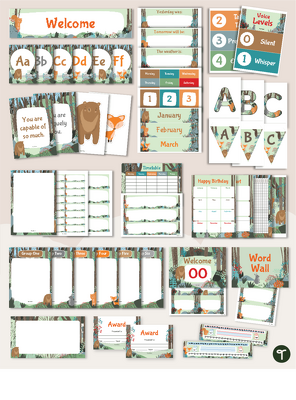 Woodland Friends - Forest Theme Classroom Decor Bundle teaching resource