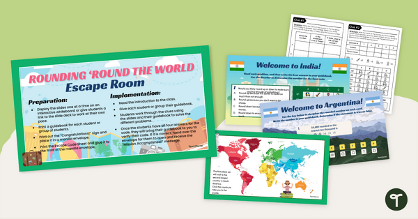 Go to Rounding Numbers Activity (Escape Room) teaching resource