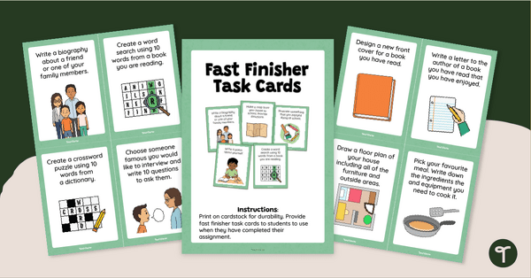 Go to Fast Finisher Task Cards (3-5) teaching resource