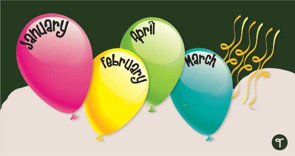 Go to Balloon Birthday Chart teaching resource