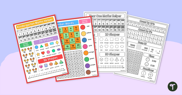 Go to Maths Homework Helpers - Early Years teaching resource