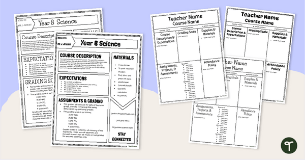 Go to Editable Class Syllabus Templates teaching resource